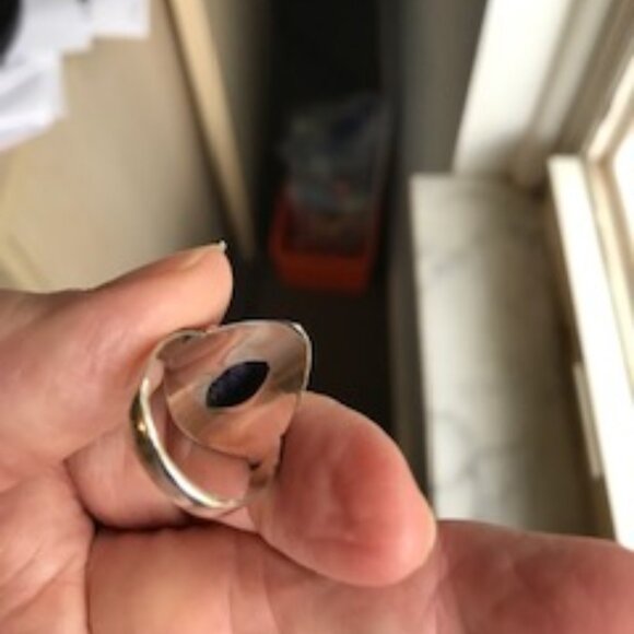 Natural Purple Charoite Ring size 7 Solid Silver - Picture 4 of 4